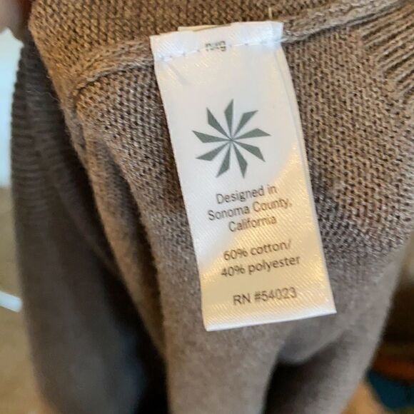 Athleta | Brown Intent Cap Sleeve V Neck Tunic Sweater Dress | S - Picture 7 of 7